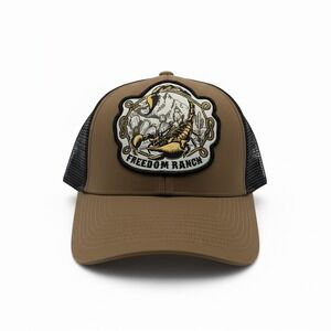 Freedom Ranch Scorpion Trucker Hat Brown‎ Black Mesh Snapback Cap FR382 NEW